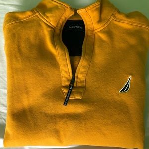 Nautica yellow quarter zip flease